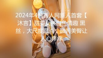 2024年4月秀人网新人首套【沐言】甜美女孩白色情趣 黑丝，大尺度漏点，圆润美臀让人心痒痒