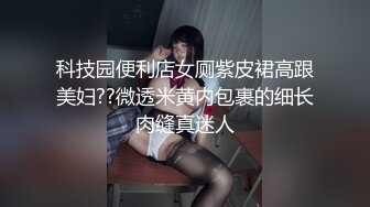 科技园便利店女厕紫皮裙高跟美妇??微透米黄内包裹的细长肉缝真迷人