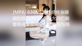 [MP4/ 630M] 穿性感修身睡裙的极品少妇不停吸允鸡巴躺着销魂享受啪啪白嫩屁股与鸡巴碰撞深入