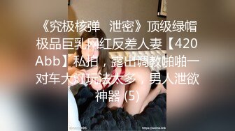 《究极核弹✅泄密》顶级绿帽极品巨乳网红反差人妻【420Abb】私拍，露出调教啪啪一对车大灯玩法太多，男人泄欲神器 (5)