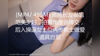 [MP4/ 495M] 高挑长发御姐范美少妇，拍摄角度很棒交，后入操逼女上位再传教士做爱道具自慰