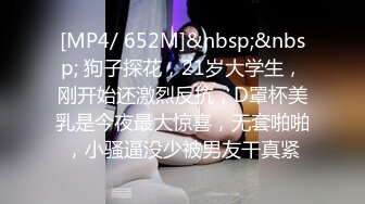 [MP4/ 652M]&nbsp;&nbsp; 狗子探花，21岁大学生，刚开始还激烈反抗，D罩杯美乳是今夜最大惊喜，无套啪啪，小骚逼没少被男友干真紧