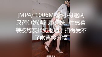 [MP4/ 1006M] 娇小身躯两只荷包奶清纯小师妹- 性感着装被炮友揉奶抠逼，扣得受不了啦直接开操